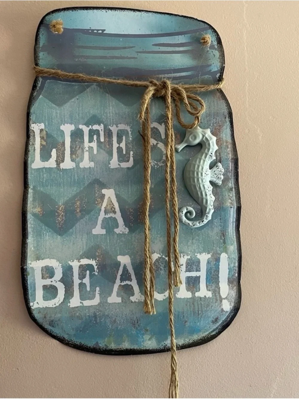 Coastal 'Life's a Beach' Wall Decor - Aqua